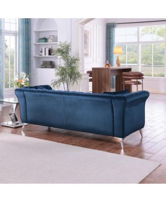 Chesterfield & Stanford Sofas: Tufted, Scroll Arm/Back