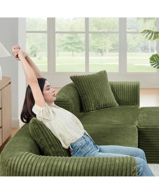  114" Cloud Sectional Couch with L-Shape Chaise, Modular Sofa