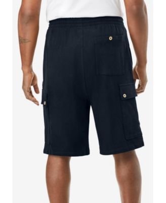 Big & Tall Full Elastic Waist Gauze Cargo Shorts