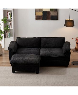 Streamdale Living Room Furniture Big Loveseat Luxury Couch with Ottoman