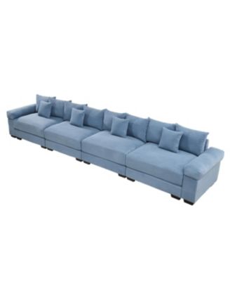  Oversized Cloud Modular Sectional Couch, Premium Corduroy 3-Seater