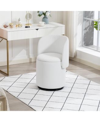 Stylish Swivel Barrel Chair with Storage & Free Cat Bed