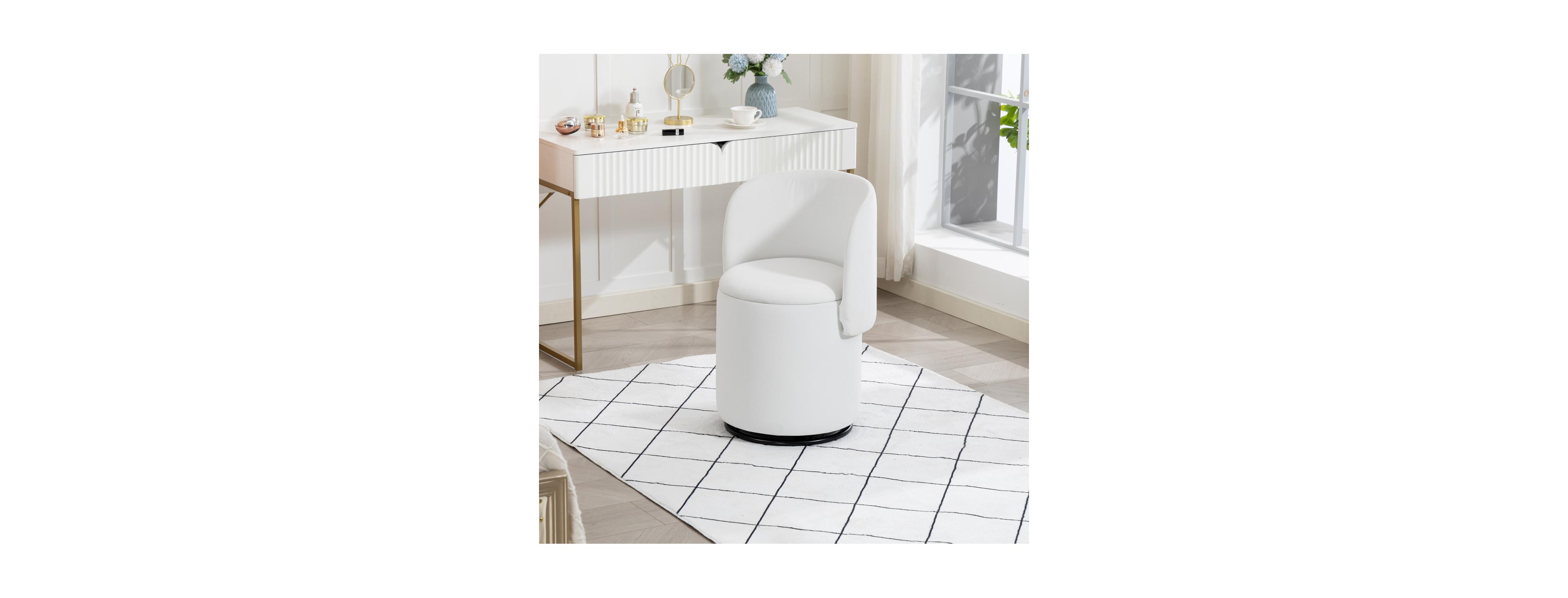 Streamdale Furniture Stylish Swivel Barrel Chair with Storage & Free Cat Bed