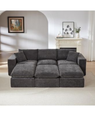 Streamdale Modern Chenille Cloud Sofa - Freely Combinable & Comfortable