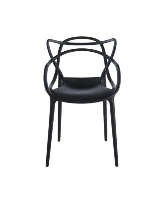 Contemporary Transparent Dining Chair with Metal Legs