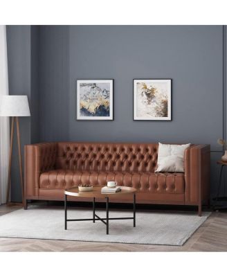 Streamdale Contemporary Upholstered Sofa with Button-Tufted Diamond Stitching