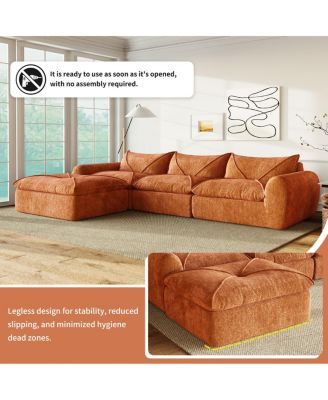 Legless Sofa with High Density Foam, No Assembly Required, Free Combination