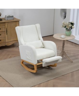 Modern Rocking Chair with Footrest