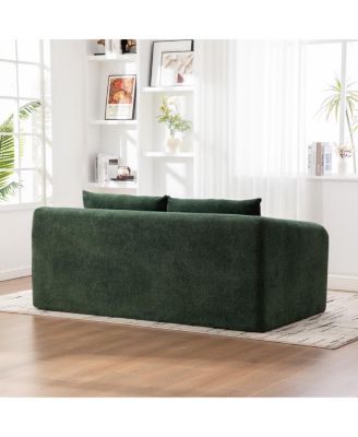 71" 2-in-1 Pull Out Loveseat Sofa Bed with Pillows