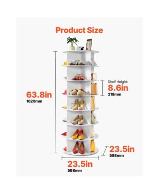 7-Tier Rotating Shoe Rack 360° Spinning Carousel