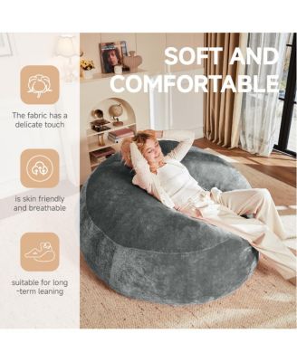 4FT Memory Foam Bean Bag Chair for Adults & Teens - Soft Round Sofa