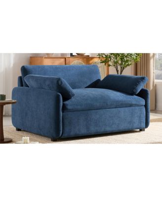 Oversized Chenille Sofa Chair, Wide Seat Accent Chair, Modern Comfy Armchair
