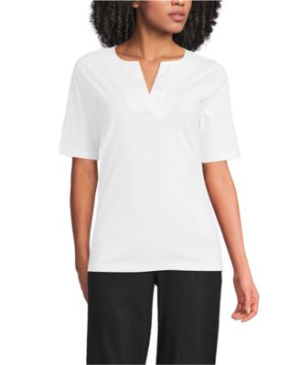 Women's Supima Jersey Half Sleeve Splitneck Shirt