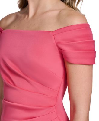 Women's Off-The-Shoulder Side Tuck Gown