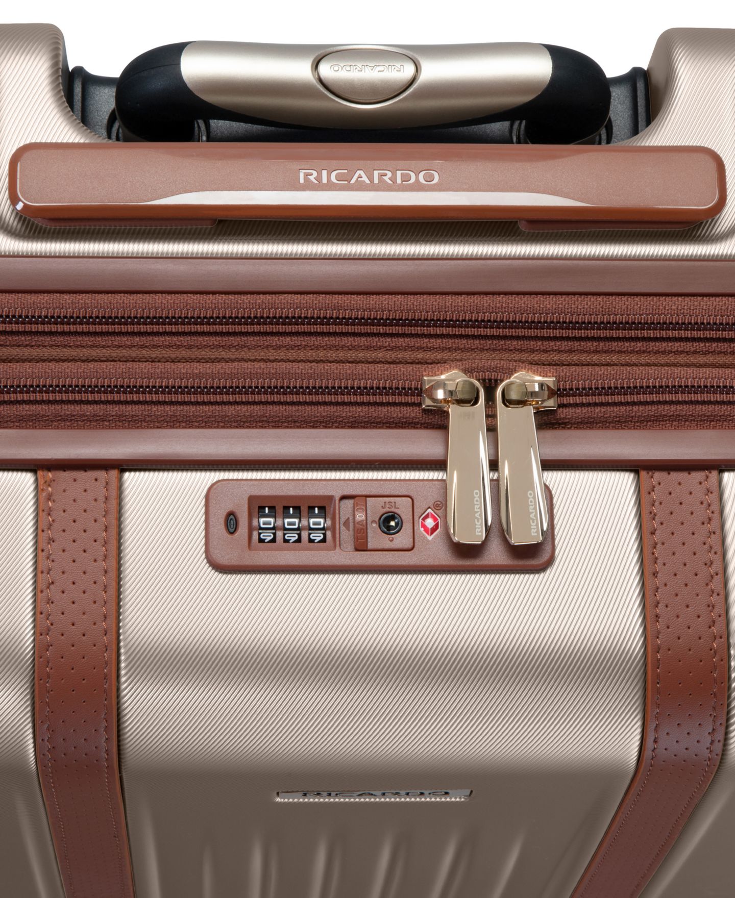 Чемодан Ricardo Montecito 2.0 Small Hardside Carry-On Spinner Suitcase, цвет: Шампань — фото 7