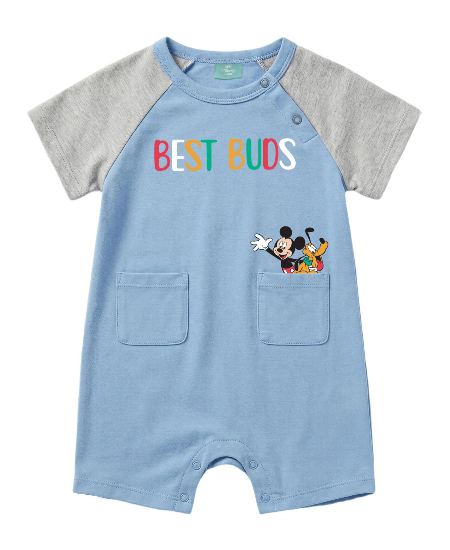 Baby Boys' Mickey Print Romper and Hat, 2-Piece Set
