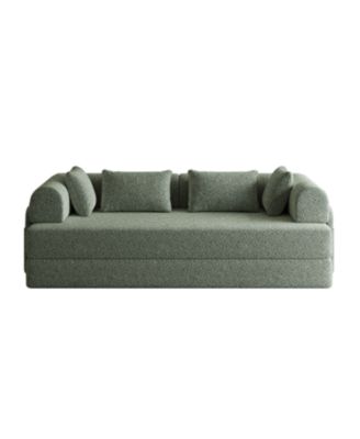 78.7" Convertible Sleeper Sofa Bed with Pillow & Side Pocket