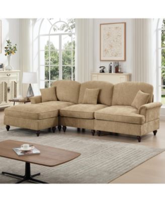 Mid Century Modular Sectional Sofa with Ottoman