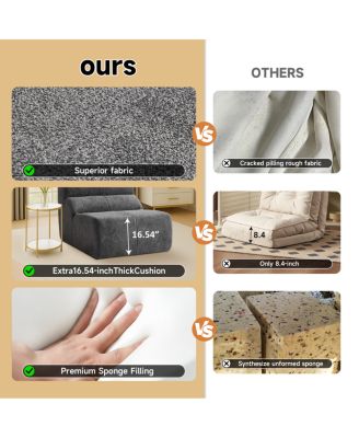 Luxury Cloud-Soft Velvet Single Sofa Chair