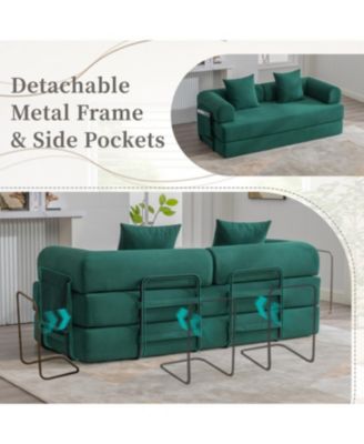 Foldable & Compressible Sofa with Metal Frame for Small Spaces