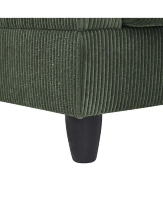 Savannah Modular Corduroy Sectional Sofa with Ottoman