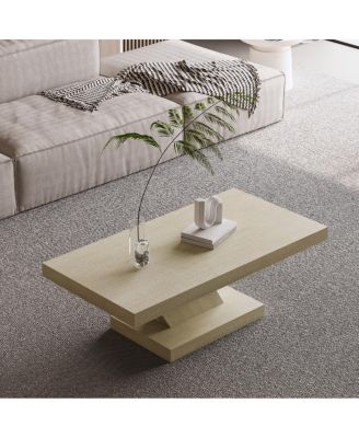 Streamdale 47" Modern Cross Leg Coffee Table with Storage