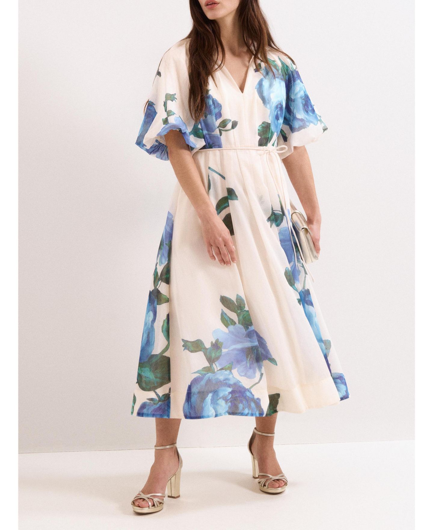 Женское платье Phase Eight Adeline Floral Midi, цвет: Тёмный бежевый — фото 7