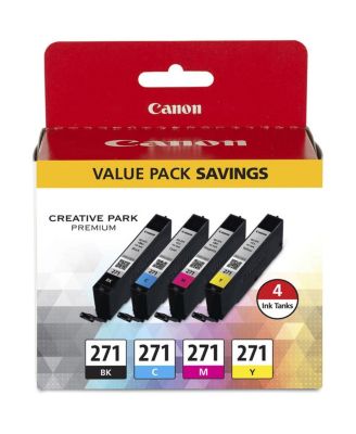 CLI-271 4-Pack Ink Tanks for PIXMA MG, TS Series Printers