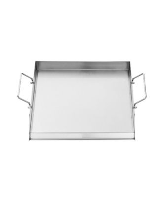18 x 16 Inch Stainless Steel Griddle Plate for Gas Grill with Handles
