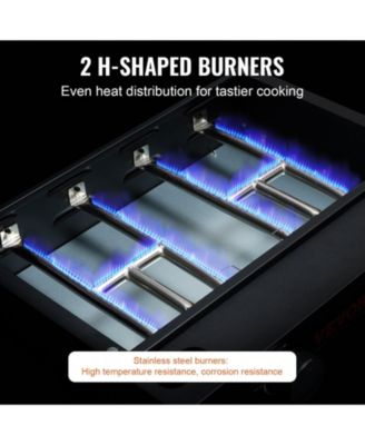 22.4 Inch Commercial Gas Countertop Griddle, 13,000 BTU, Heavy Duty Steel