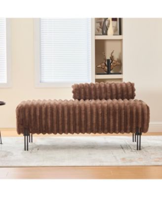 49.6" Mini Loveseat - Small Sofa/Bench - Adjustable Back