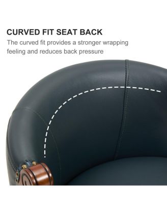 Cow Leather Swivel Bar Stool with Backs