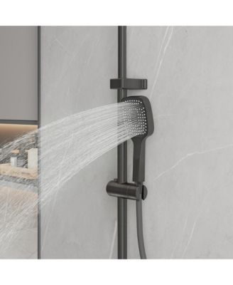 3-Spray Shower Faucet 2.5 GPM with Piano Button Control, LED Temperature Display and Ambient Light