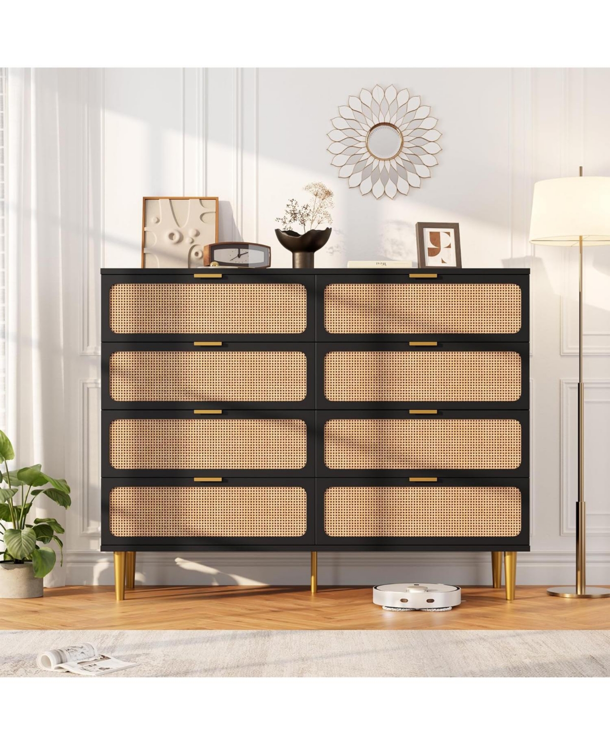 gaomon Rattan Drawer Dresser for Bedroom