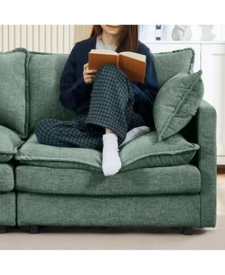 Modular Sectional Sofa, 102" L-Shaped Couch Set