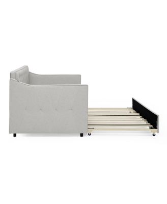 Twin Upholstery DayBed with Pop-up Trundle & USB Charging
