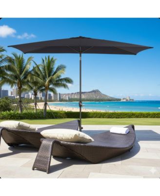 6.5 x 10 Ft Rectangular Patio Umbrella with Crank & Tilt (No Base)