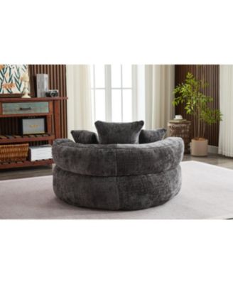 Foam Bean Bag Chair - Soft Chenille Cover - Indoor/Outdoor