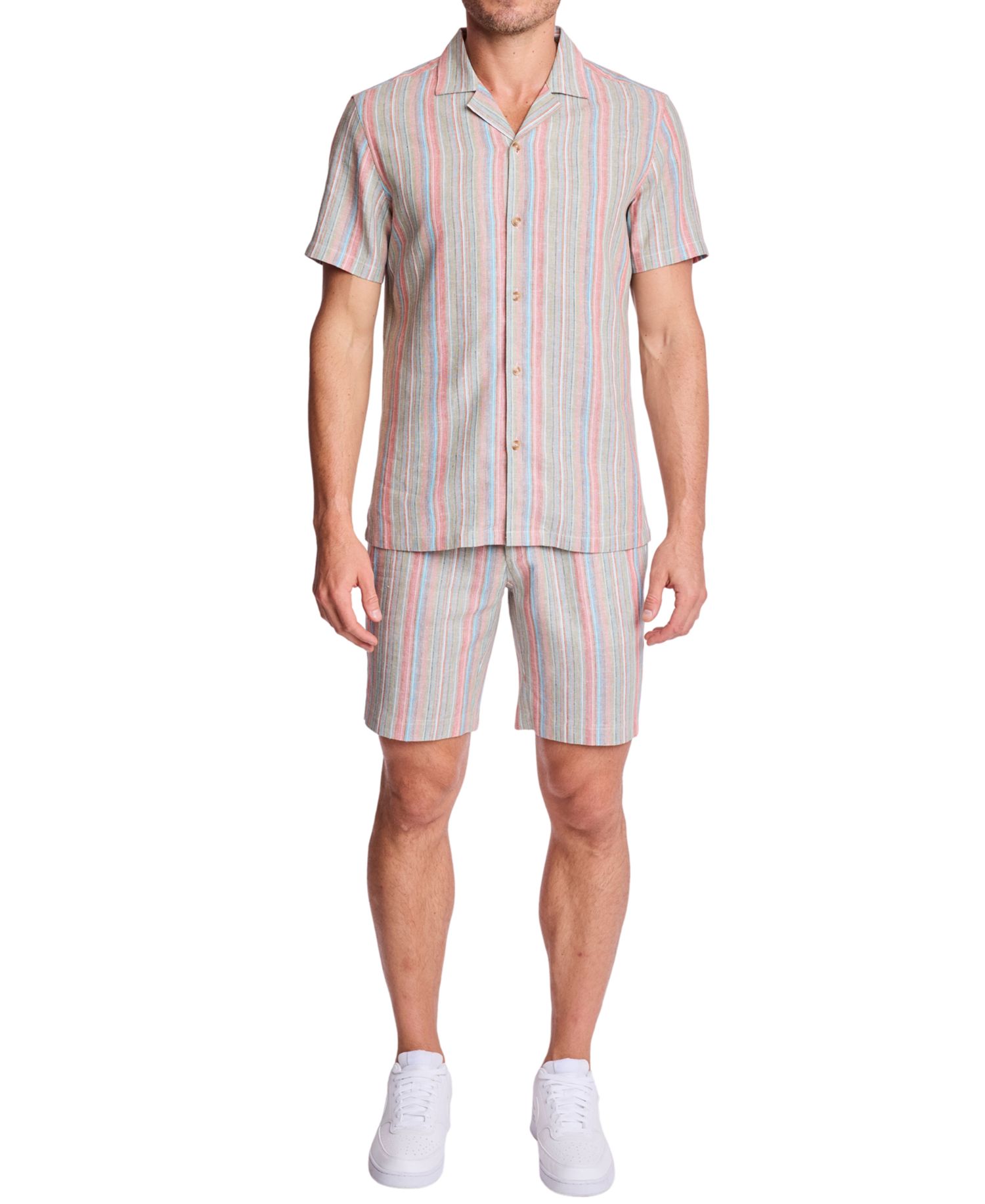 Men's Striped Short-Sleeve Shirt