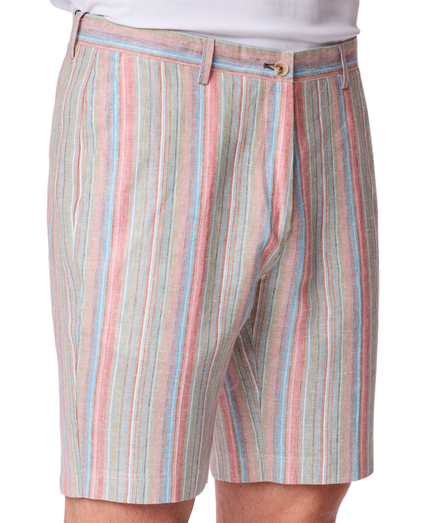 Men's Striped Slim-Fit Shorts