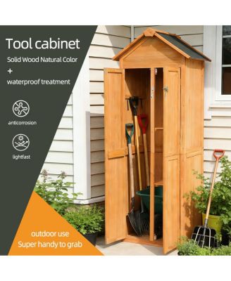  Outdoor Storage Shed Waterproof Garden Cabinet with Lockable Doors