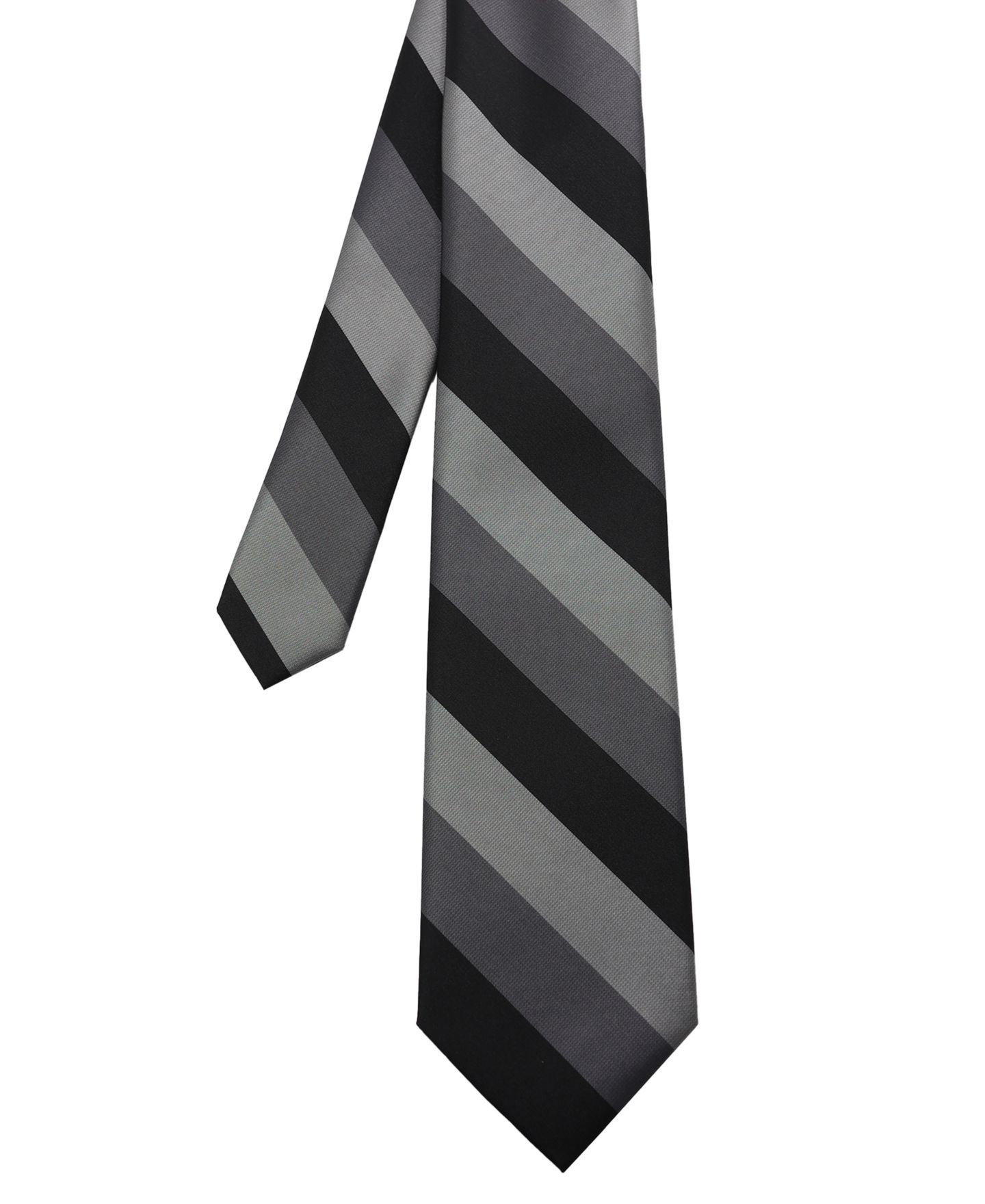 Мужские галстуки DKNY Slim Design Striped Neck Tie, цвет: Чёрный / Серый — фото 2