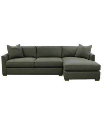 Corine 2-Pc. Chaise Sectional Sofa with Toss Pillows