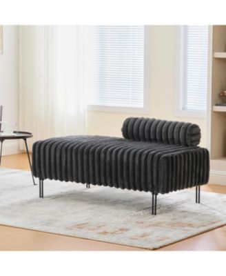 49.6" Mini Loveseat, Metal Legs, Adjustable Back