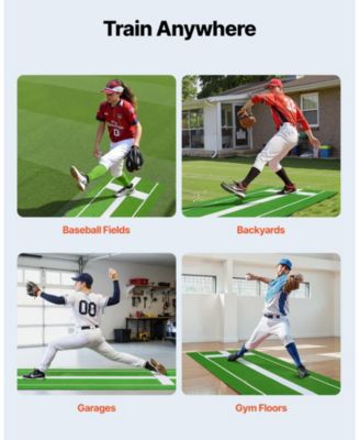 10 x 3 Ft Softball Pitching Mat with Non-Slip Backing