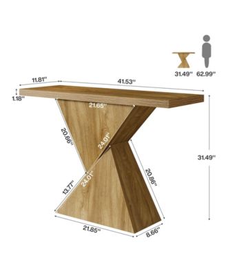 41.5-Inch Farmhouse Entryway Console Table, Narrow Sofa Table Behind Couch