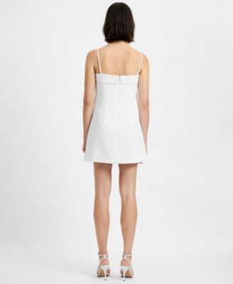 Women's Azra Twill Fold-Over Two-Pocket Strappy Mini Dress