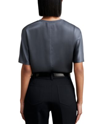 Women's Silk Short-Sleeve Top