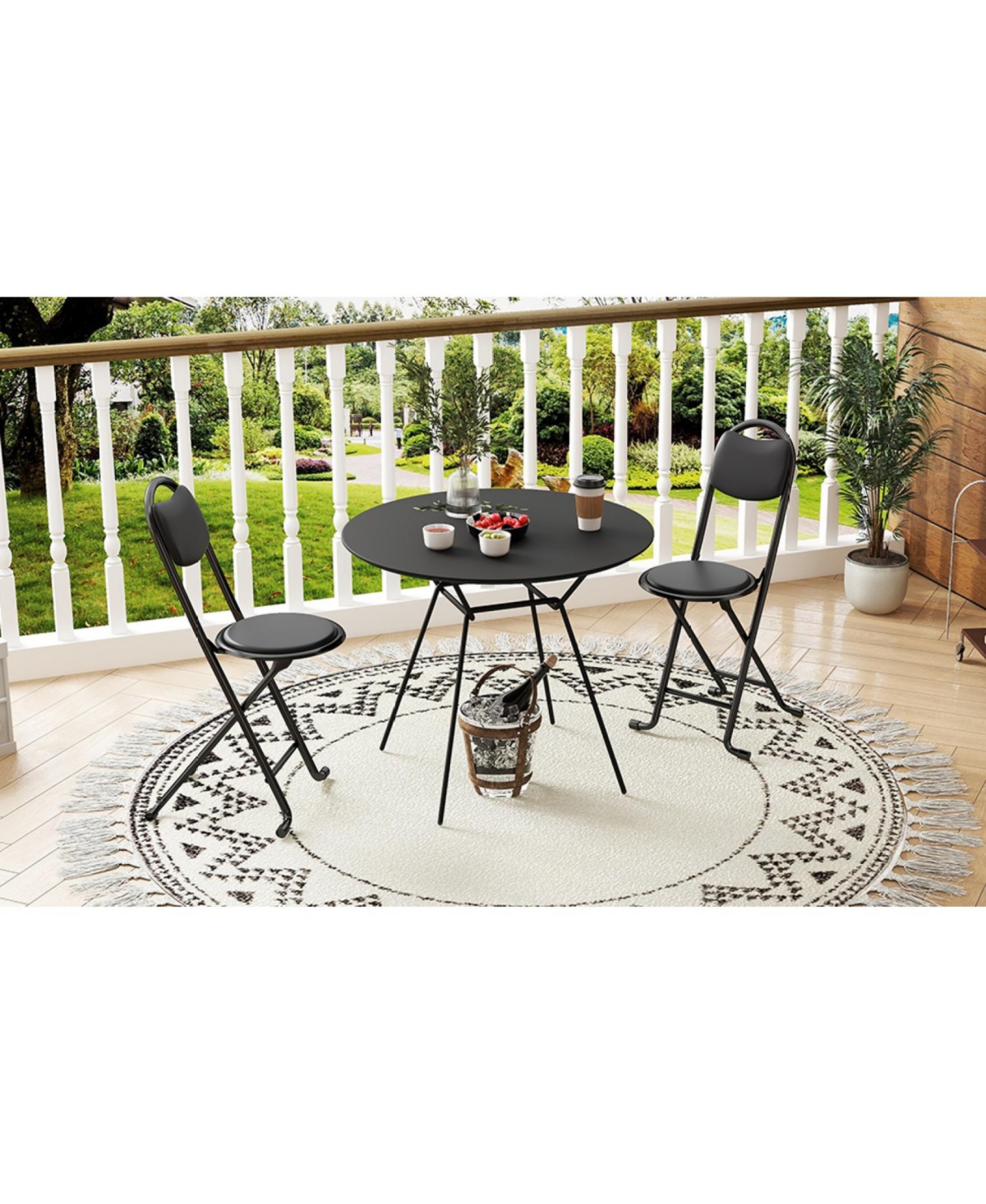 Streamdale Folding Stool with Back, Cushioned, Portable