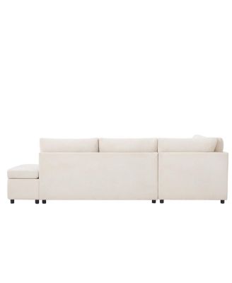 Streamdale 107" Sectional Sleeper Sofa Bed with Pull Out Couch, L-shaped, USB/Type-C Charging